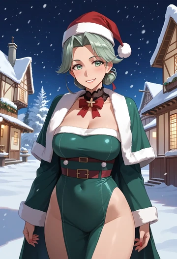 kantai_collection,nowaki_(kancolle),Christmas,dress  - AI generated anime art