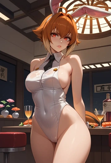 blazblue,nu-13,bunny girl, sexy  - AI generated anime art