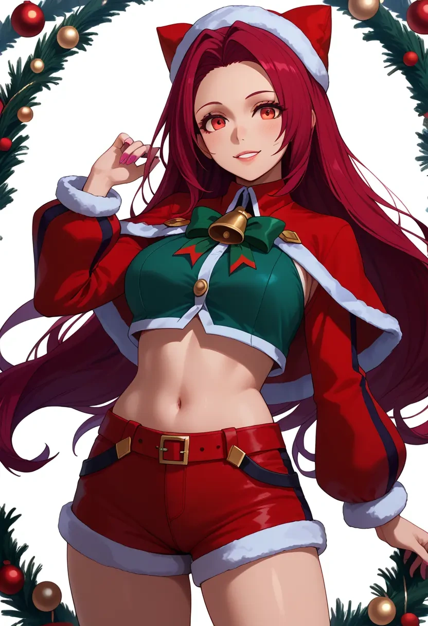 blazblue,nu-13,Christmas,red velvet shorts  - 