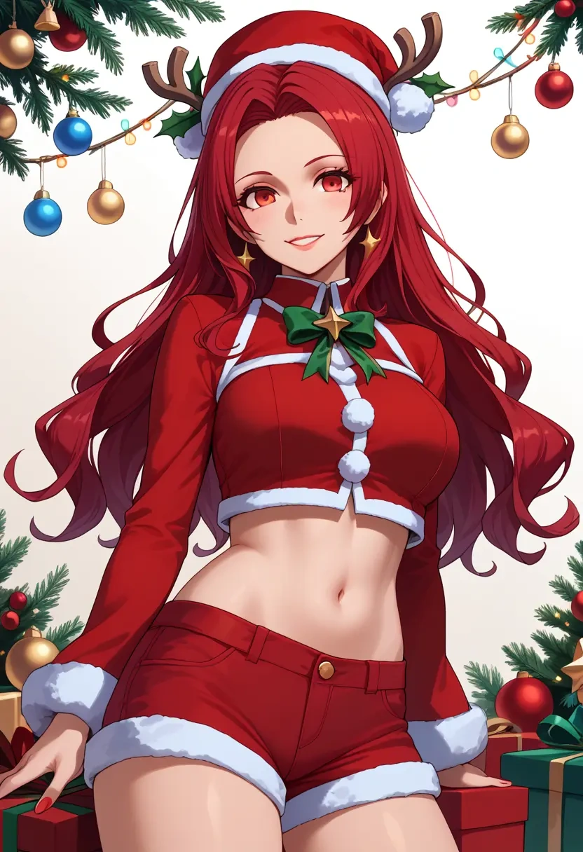 blazblue,nu-13,Christmas,red velvet shorts  - 