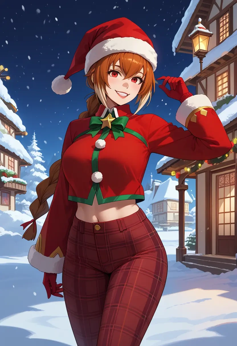 blazblue,nu-13,Christmas,plaid trousers  - 