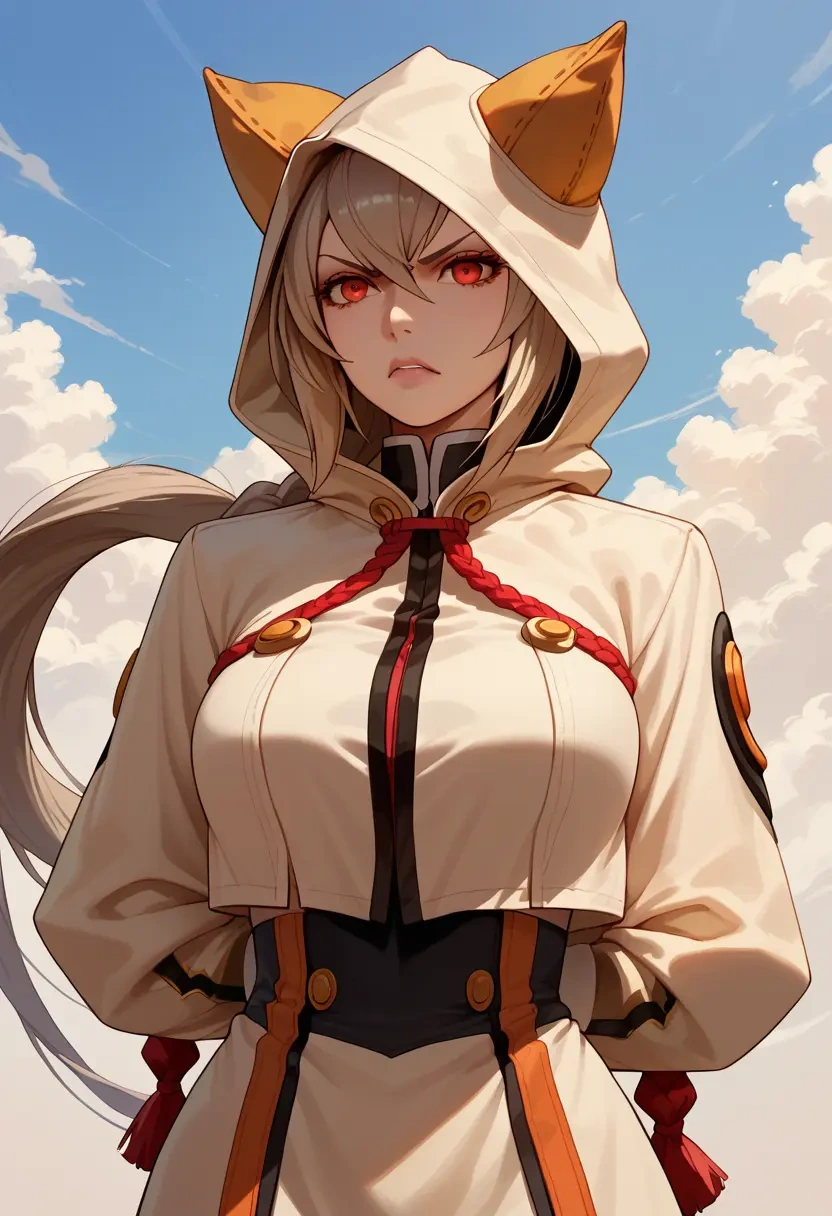 blazblue,nu-13,crop windbreaker,shorts  - 