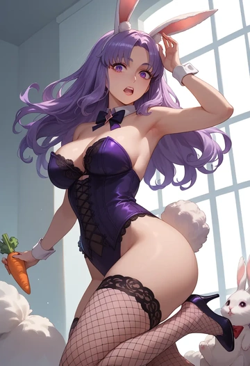 fate_(series),nursery_rhyme_(fate),bunny girl, sexy,stockings  - AI generated anime art