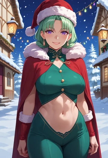 fate_(series),nursery_rhyme_(fate),Christmas,dress  - AI generated anime art