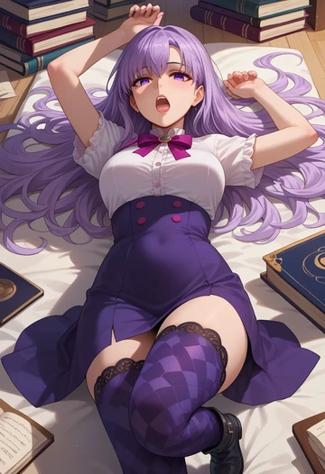 fate_(series),nursery_rhyme_(fate),shirt dress,belted,stockings  - AI generated anime art