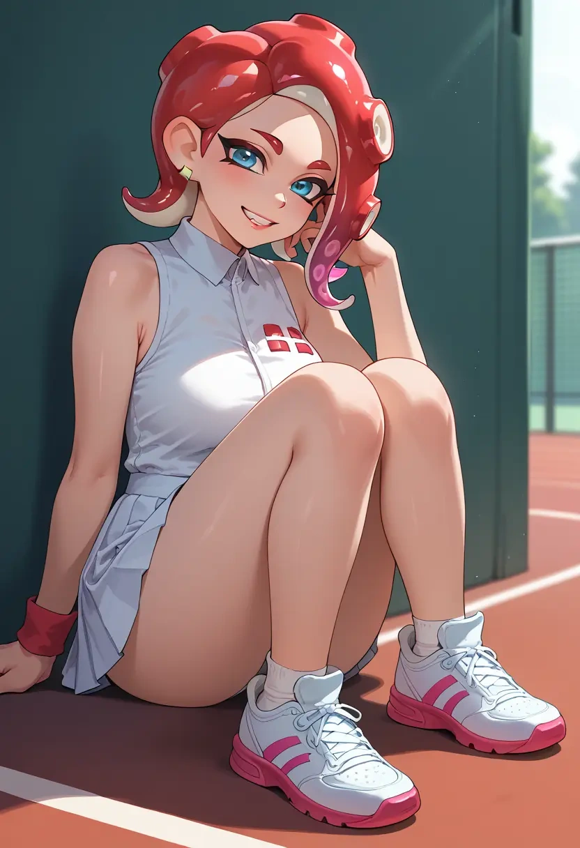 splatoon_(series),octoling_girl,tennis skirt  - 