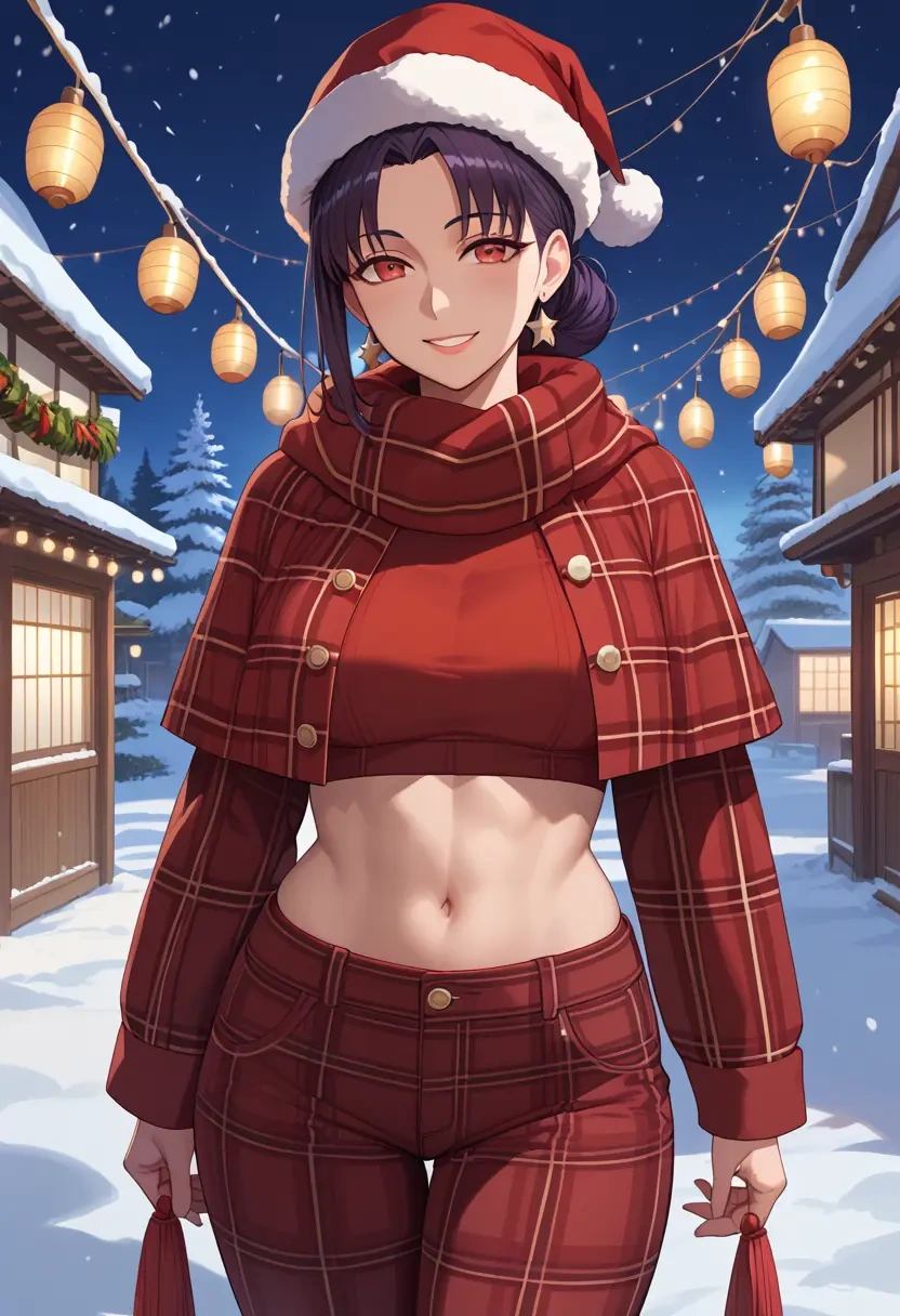 fate_(series),oda_nobunaga_(fate),Christmas,plaid trousers  - 