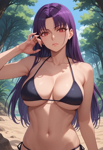 fate_(series),oda_nobunaga_(koha_ace),black bikini  - AI generated anime art