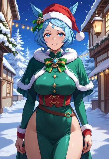 umamusume,oguri_cap_(umamusume),Christmas,dress  - AI generated anime art