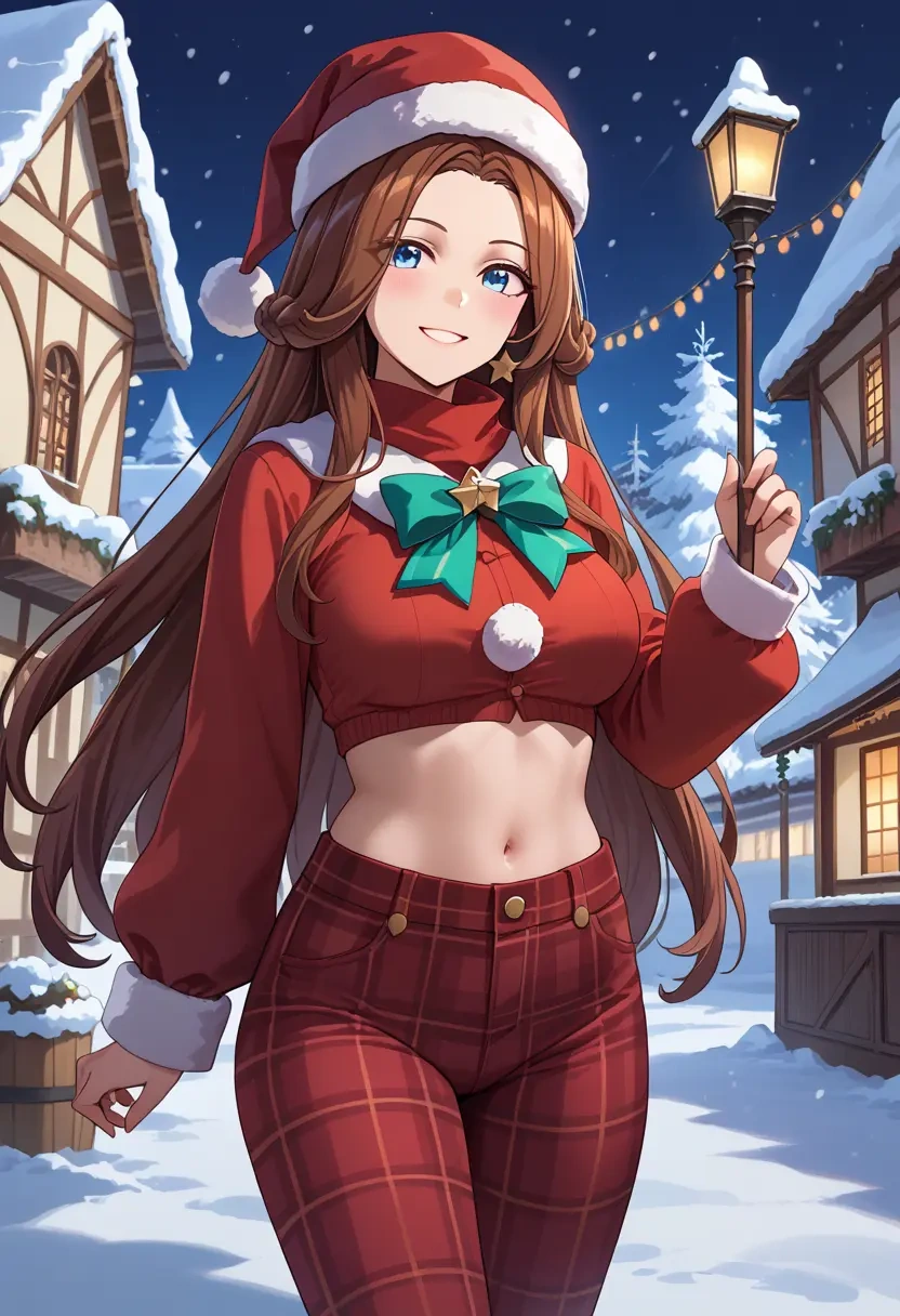 umamusume,oguri_cap_(umamusume),Christmas,plaid trousers  - 