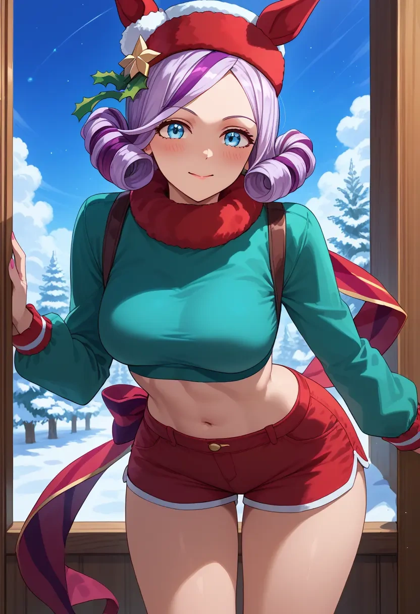 umamusume,oguri_cap_(umamusume),red velvet shorts  - 