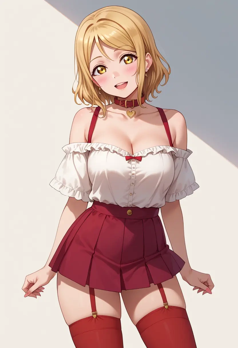 love_live,ohara_mari,collar,oversized,Thigh garters  - 