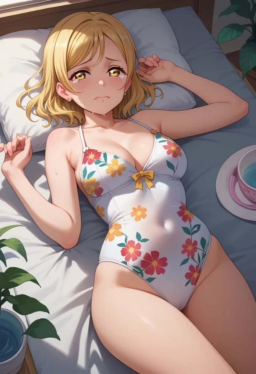 love_live,ohara_mari,swimsuit,floral print  - 