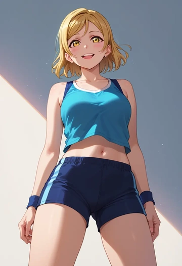 love_live,ohara_mari,athletic,shorts,sexy  - AI generated anime art