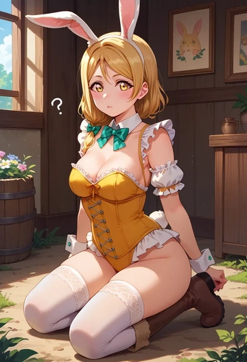 love_live,ohara_mari,bunny girl  - AI generated anime art