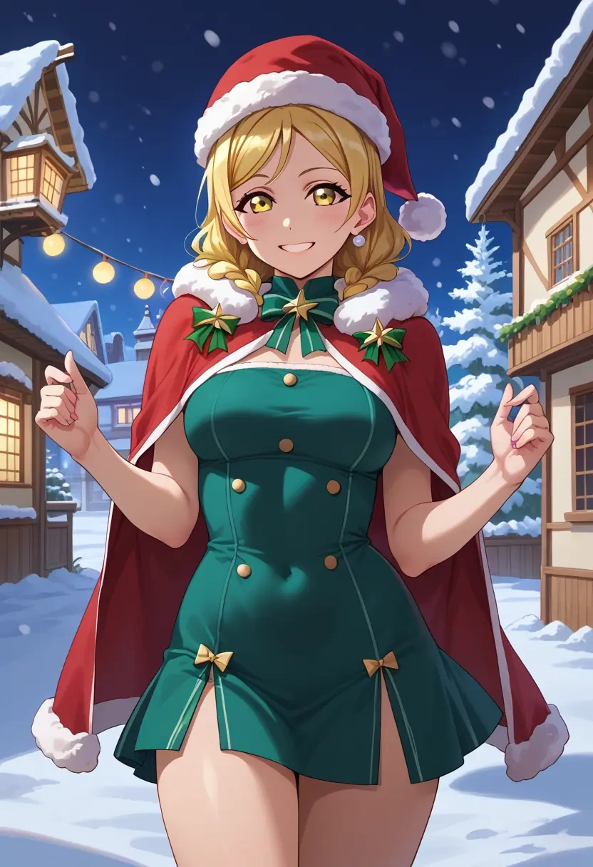 love_live,ohara_mari,Christmas,dress  - 