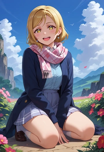 love_live,ohara_mari,spring,student uniform,cardigan  - AI generated anime art