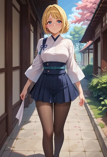 idolmaster,ohtsuki_yui,shorts, pantyhose  - AI generated anime art