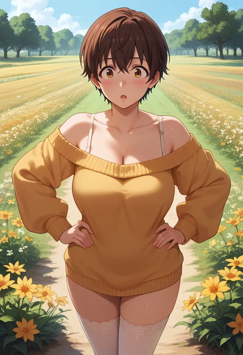 idolmaster,oikawa_shizuku,off-shoulder,sweater  - 