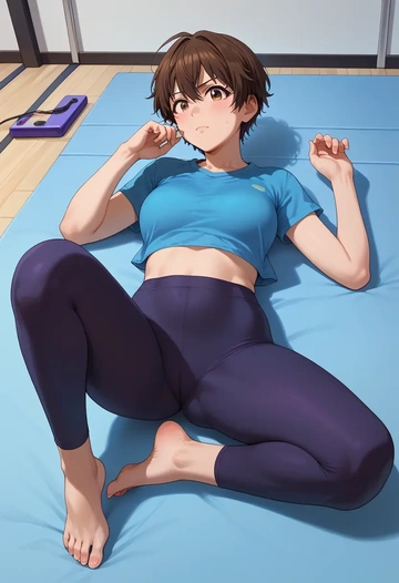 idolmaster,oikawa_shizuku,yaga pants  - AI generated anime art