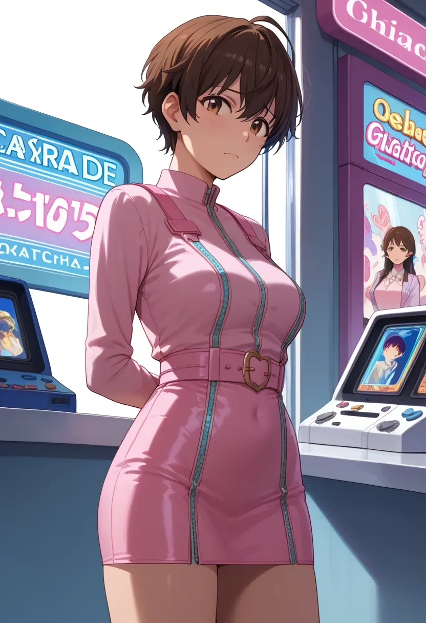 idolmaster,oikawa_shizuku,bodysuit,mesh,high-waisted skirt  - 