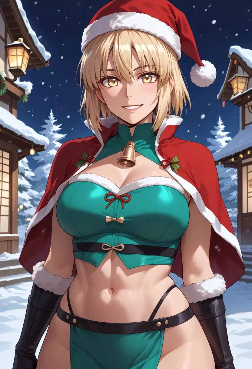 fate_(series),okita_souji_(fate),Christmas,dress  - 