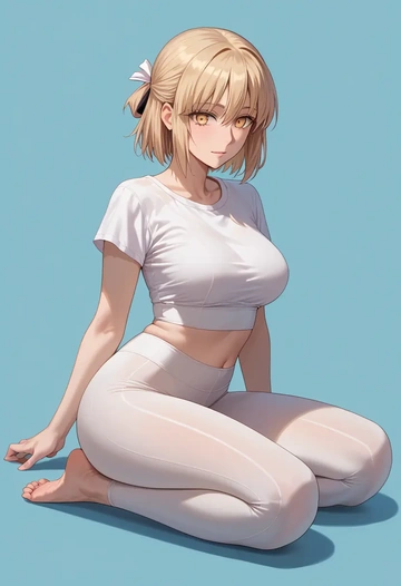 fate_(series),okita_souji_(koha_ace),yaga pants  - AI generated anime art