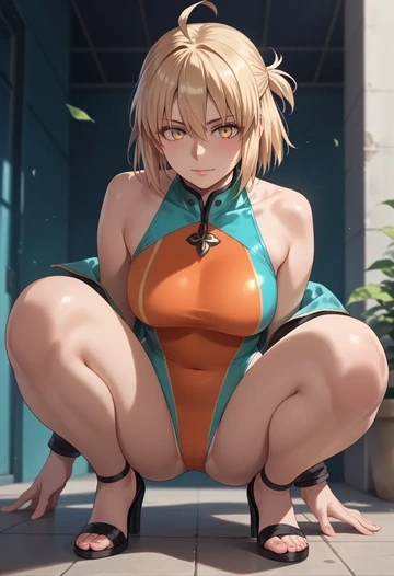 fate_(series),okita_souji_(koha_ace),swimsuit,sexy  - AI generated anime art