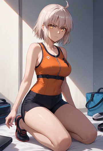 fate_(series),okita_souji_alter_(fate),athletic,shorts,sexy  - AI generated anime art