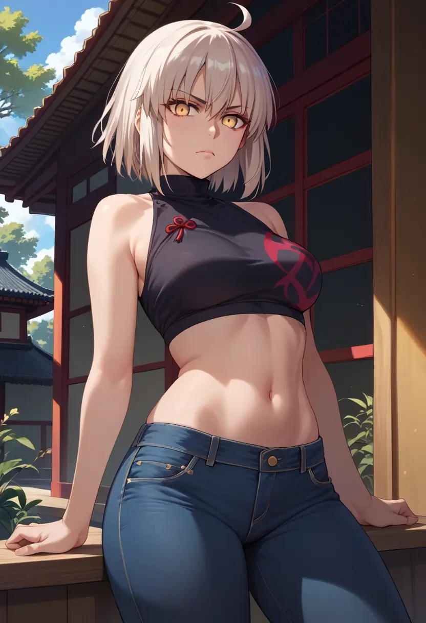 fate_(series),okita_souji_alter_(fate),crop top  - 