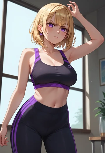 hololive,omaru_polka,athletic,track suit  - AI generated anime art