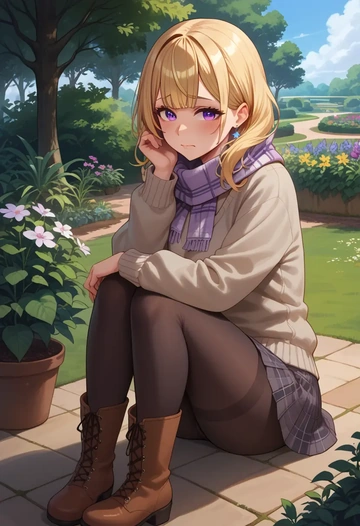 hololive,omaru_polka,winter,student uniform,fur-lined parka  - AI generated anime art