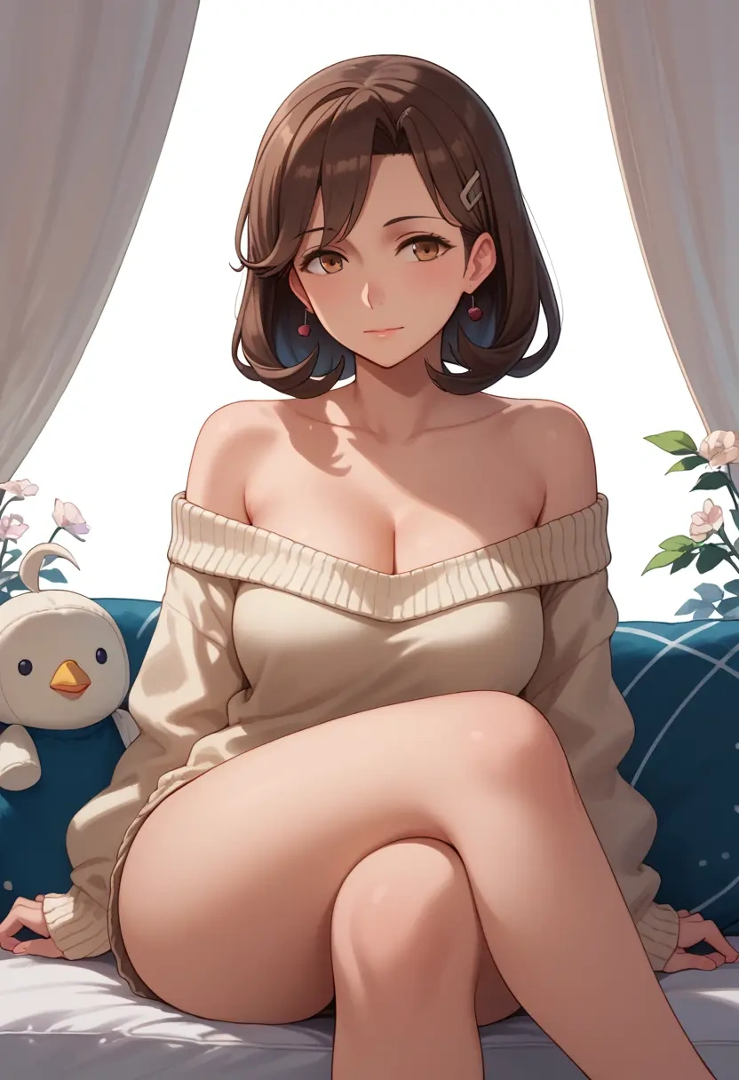 kantai_collection,ooi_(kancolle),off-shoulder,sweater  - 