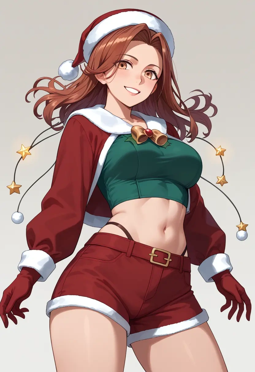 kantai_collection,ooi_(kancolle),Christmas,red velvet shorts  - 