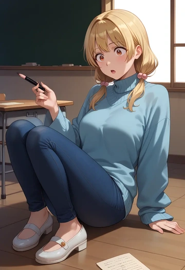 yuru_yuri,oomuro_sakurako,teacher  - AI generated anime art