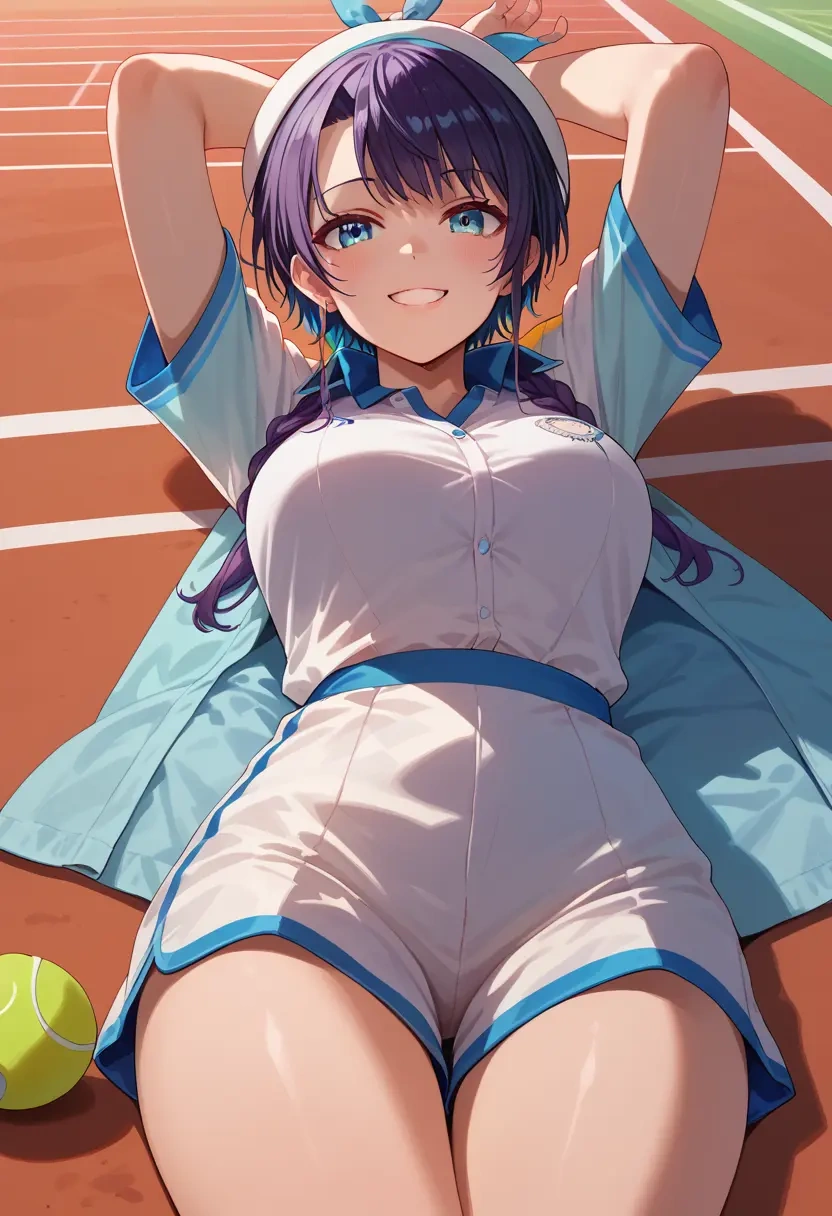 hololive,oozora_subaru,tennis polo,skort  - 