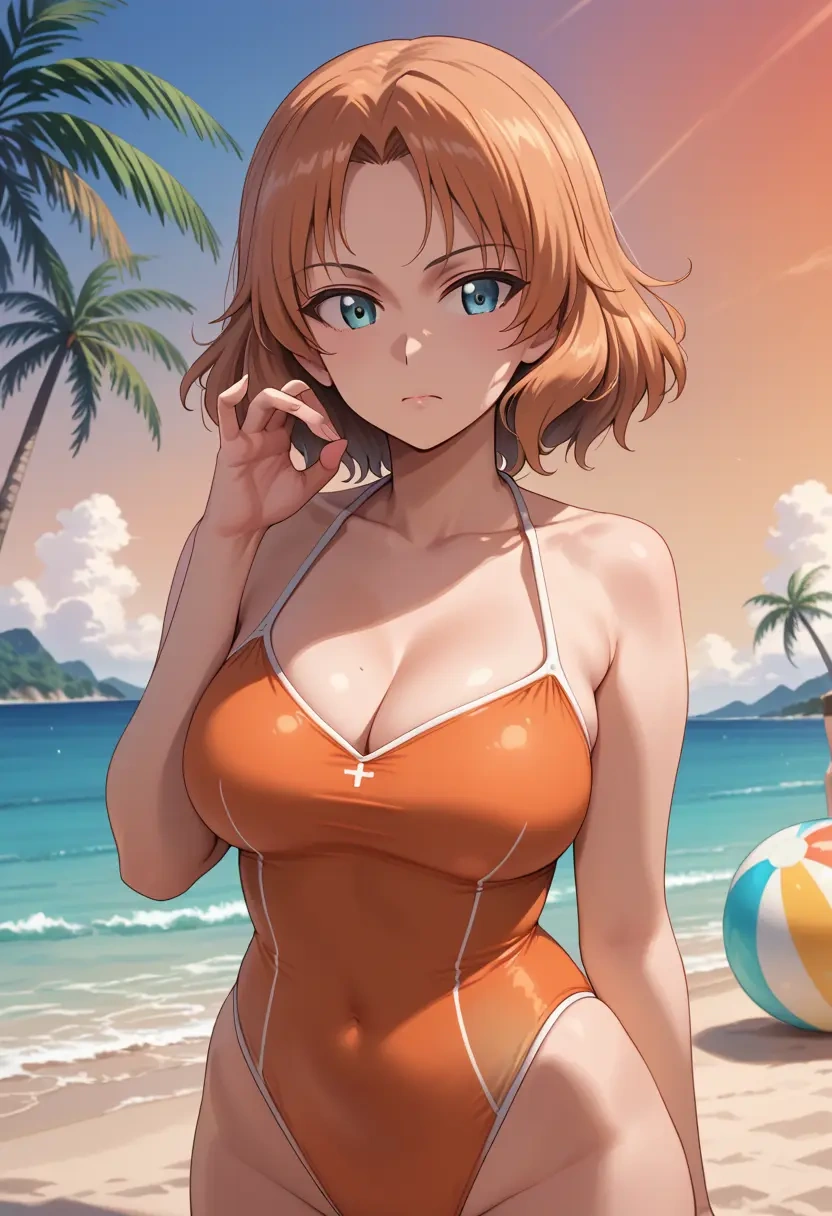 girls_und_panzer,orange_pekoe_(girls_und_panzer),bikini  - 