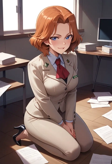 girls_und_panzer,orange_pekoe_(girls_und_panzer),OL  - AI generated anime art