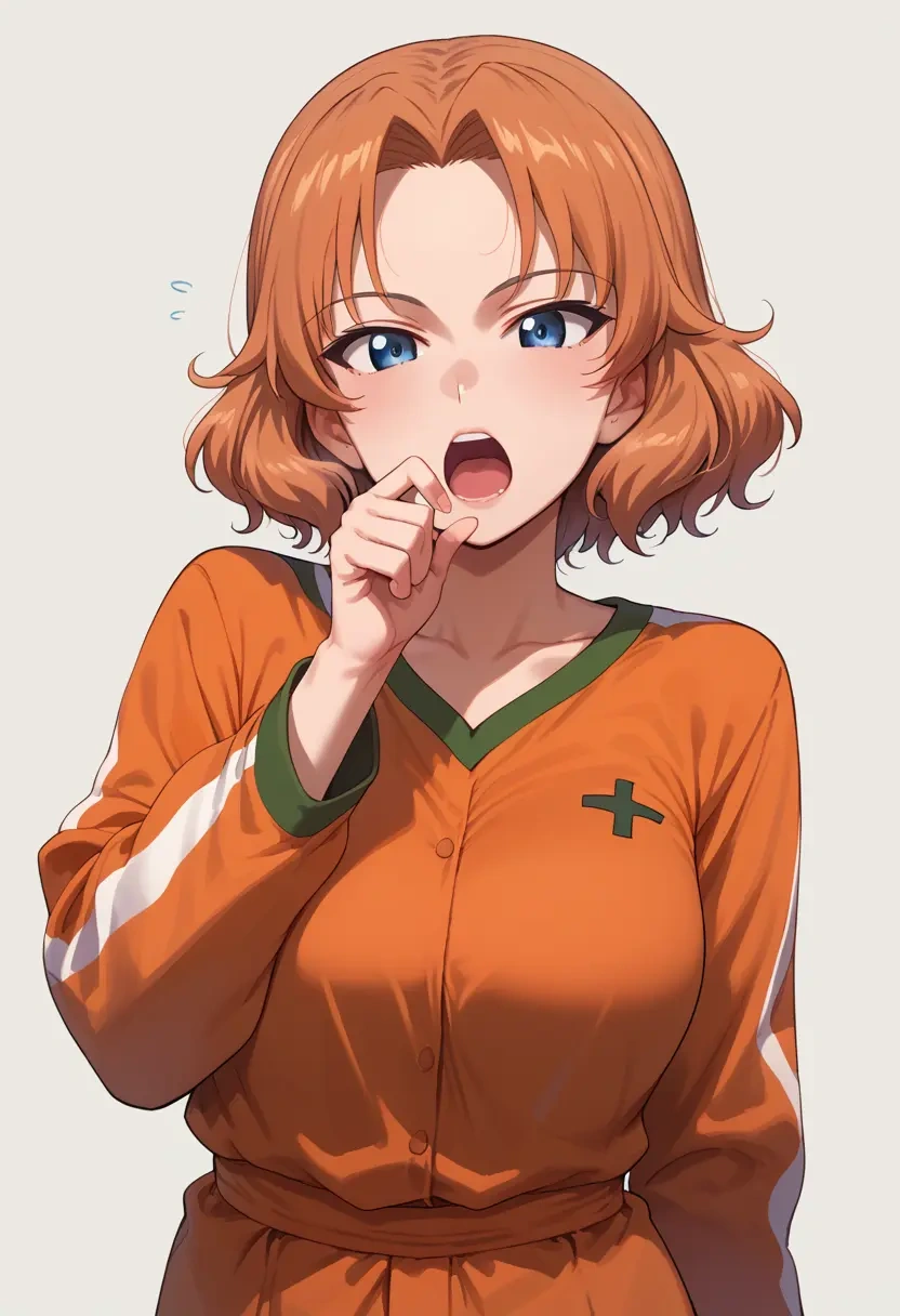 girls_und_panzer,orange_pekoe_(girls_und_panzer),pajamas  - 