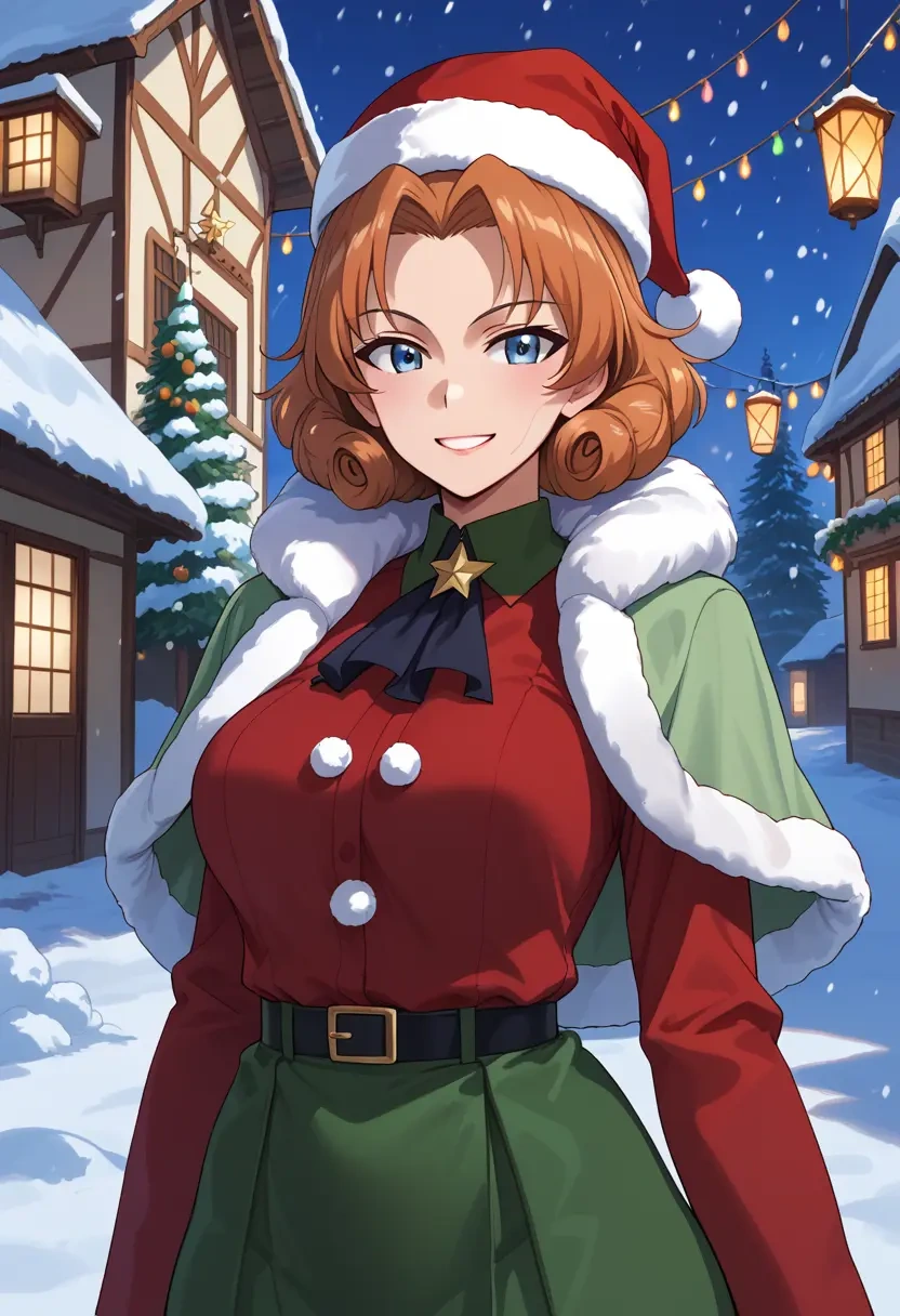 girls_und_panzer,orange_pekoe_(girls_und_panzer),Christmas,dress  - 