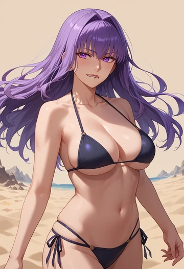 fate_(series),osakabehime_(fate),black bikini  - AI generated anime art