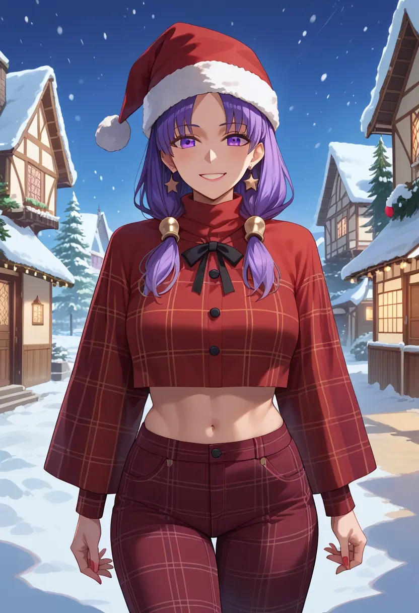 fate_(series),osakabehime_(fate),Christmas,plaid trousers  - 