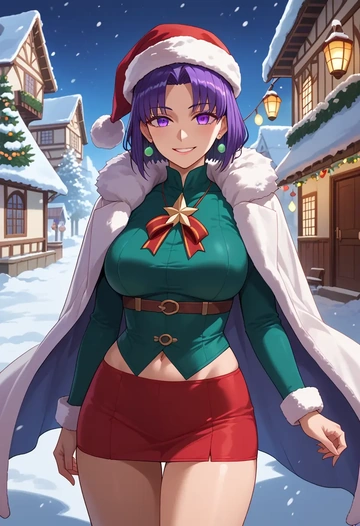 fate_(series),osakabehime_(fate),Christmas,dress  - AI generated anime art