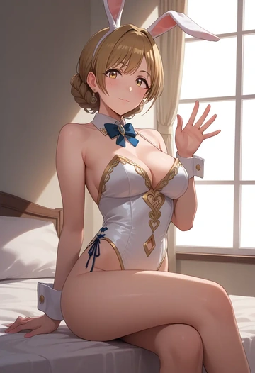 idolmaster,osaki_amana,bunny girl  - AI generated anime art