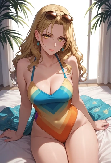 idolmaster,osaki_tenka,swimsuit,sexy  - AI generated anime art