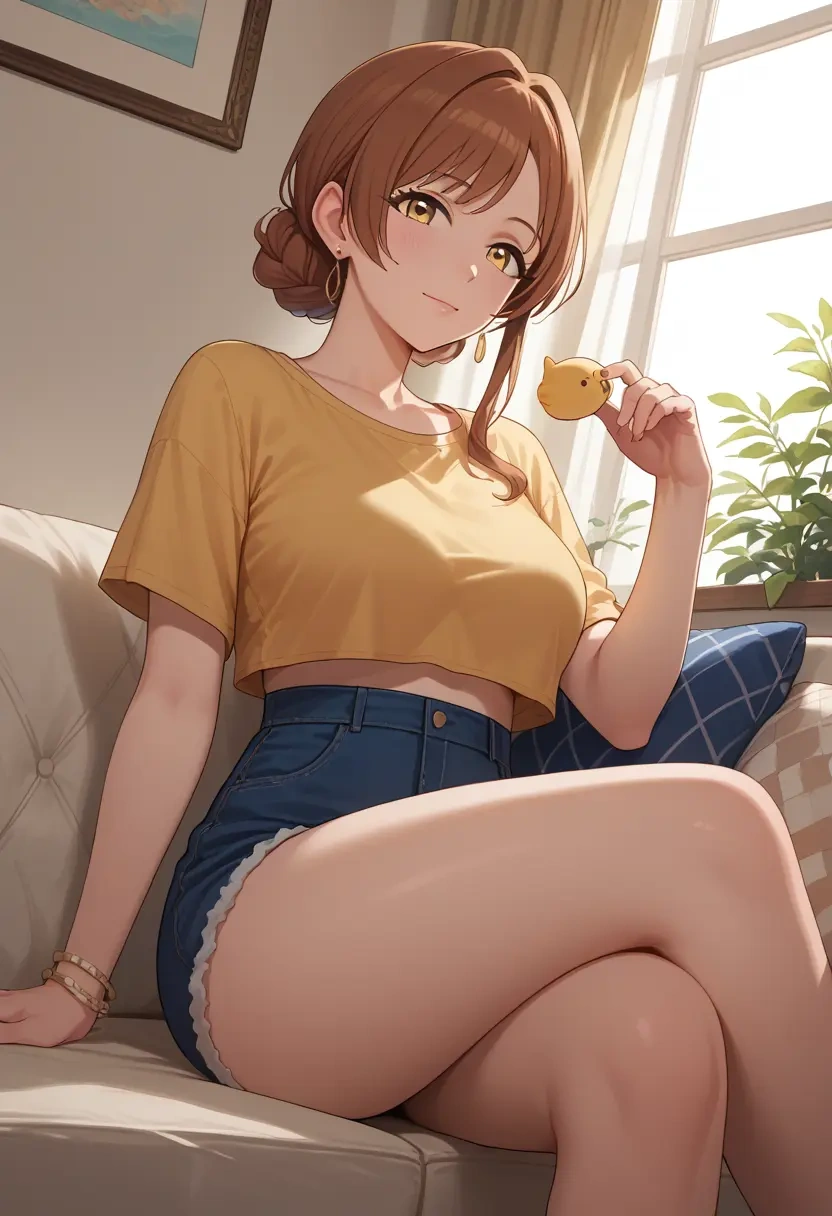 idolmaster,osaki_tenka,crop top  - 