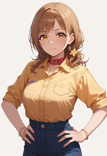 idolmaster,osaki_tenka,polo shirt,tennis skirt  - AI generated anime art