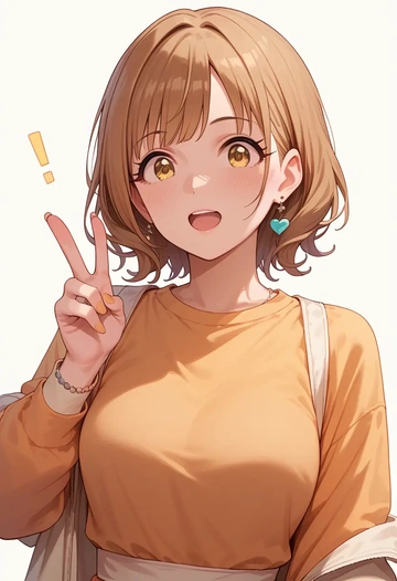 idolmaster,osaki_tenka,graphic tee,dolphin shorts  - AI generated anime art