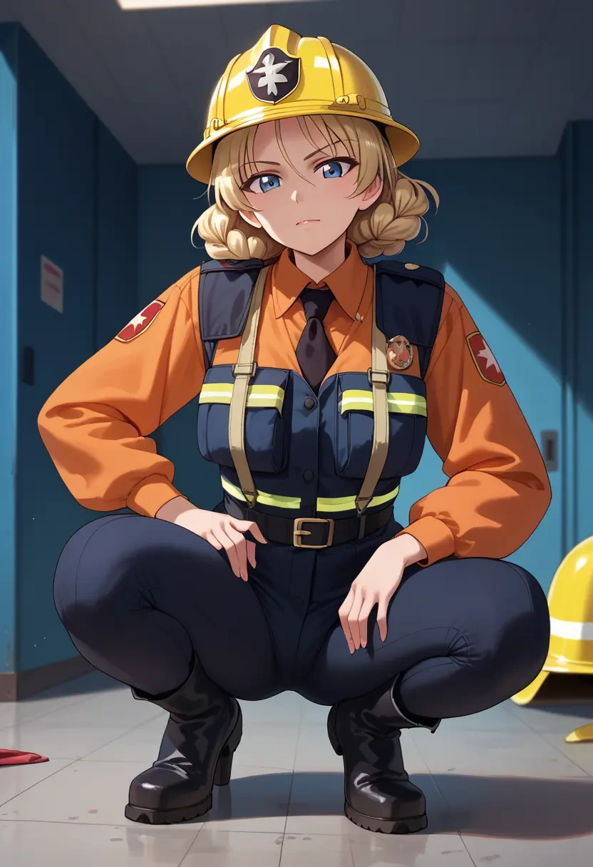 girls_und_panzer,oshida_(girls_und_panzer),firefighter  - 