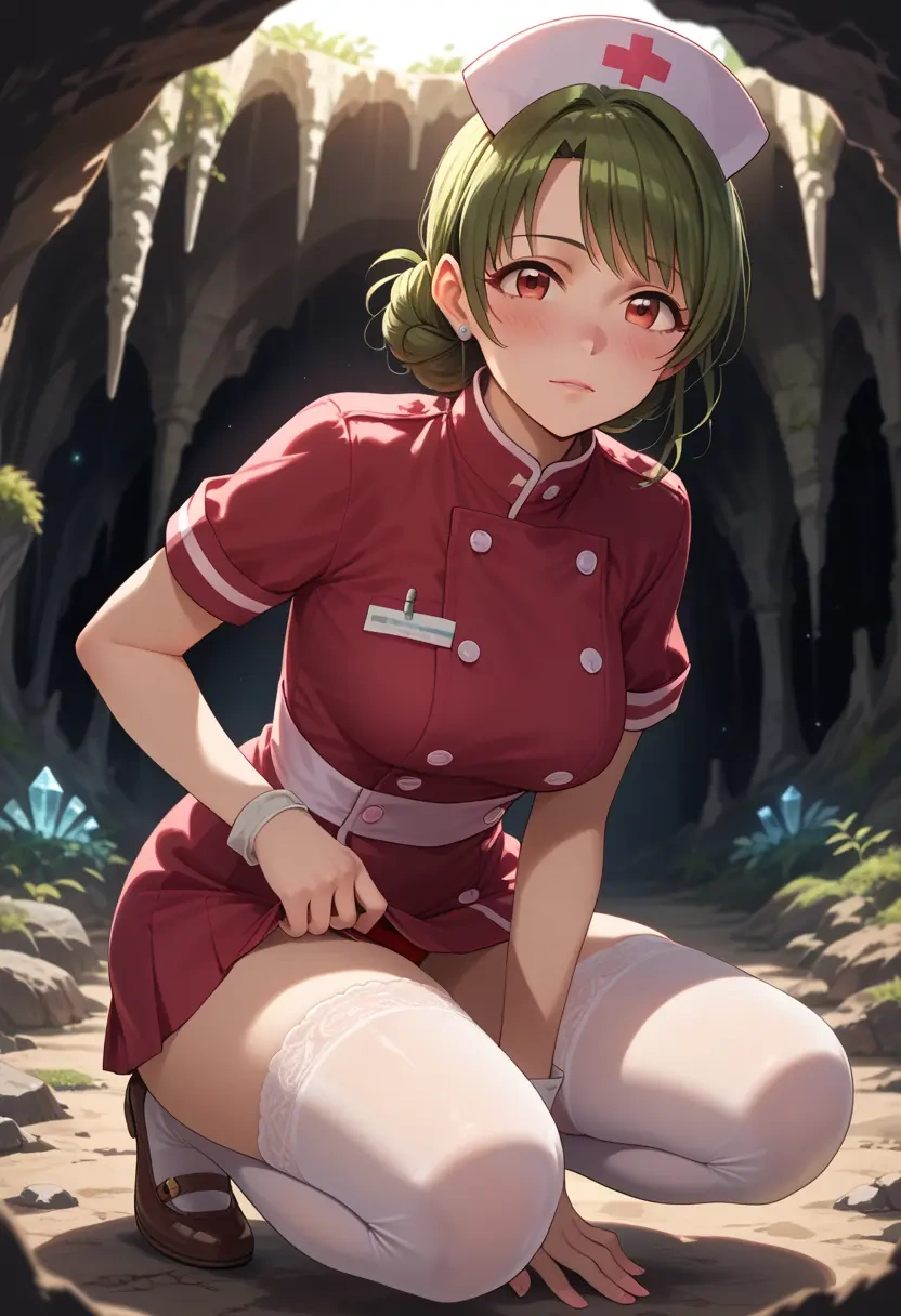 idolmaster,otonashi_kotori,nurse,stockings,sexy,panties  - 